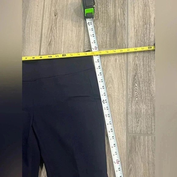 Rafaella Navy Ankle Length Elastic Waist Pants - Picture 8 of 9